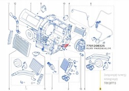Renault OE 7701208325 Heater cable 7701208325 megane 2 original