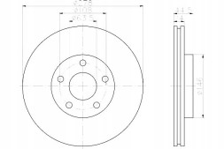 Hella 8DD 355 110-281 Hella 2 x 8dd355110-281 brake disc