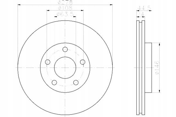 Hella 8DD 355 110-281 Hella 2 x 8dd355110-281 brake disc