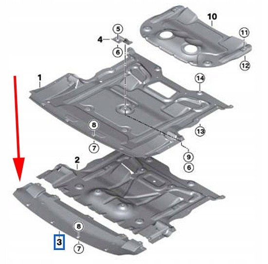 DSP  Engine guard bmw 5 f10 f11 2010-2017 m-package