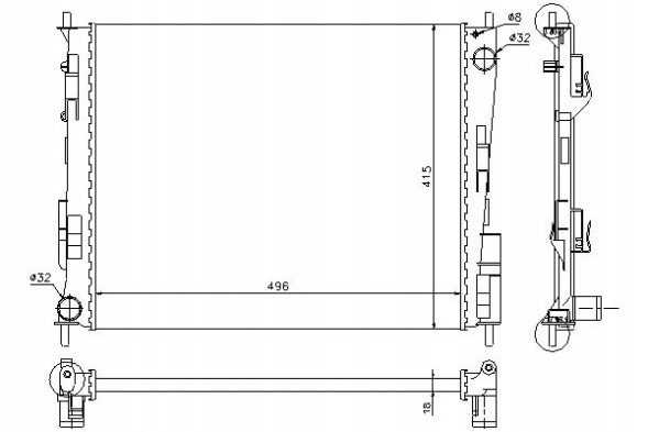 Nissens  Engine cooler renault twingo ii 1.2 03.07- nis + collision assistant #34