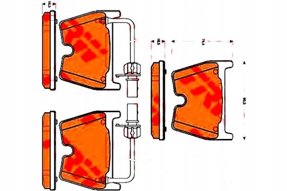 TRW  Trwgdb1688 brake pads audi front a4/a5/r8 4,2-5,2 + driver assistant #33