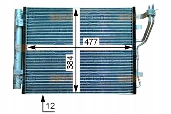 Hella PRO/8FC 351 318-701 HEL Air conditioning condenser kia ceed crdi 06- hella + collision assistant #34