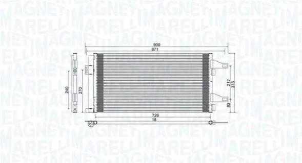 Magneti Marelli  Condenser air conditioning cooler 350203761000