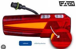 Horpol lzd 3012 Multifunctional rear lamp mavic socket and reflector, version for vehicle right
