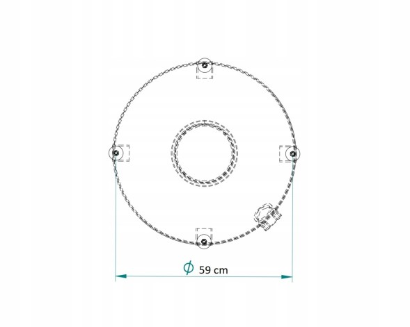 Elpigaz  Lpg toroidal tank for car 630/220 52,5 l ears ear 4-point 2026