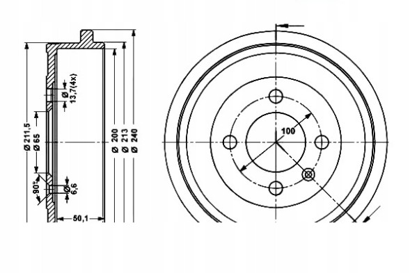 ATE 24.0220-0032.1/ATE Ate brake drums rear seat arosa, cordoba, cordo + driver assistant #28