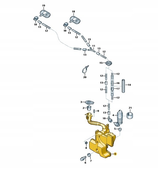 Volkswagen OE 5Q0955449BC 5Q0955453BE New original washer tank audi q5