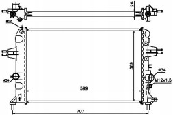 Nissens NIS630704(iMOTO) Engine cooler opel astra g astra g classic 1. + Driver's essential #37