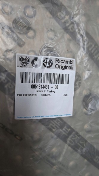 Fiat OE S26336860 Power steering cable 51814491 fiat doblo ii 1.3 mjet 2010-