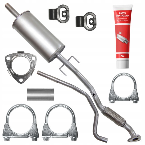 Ferroz FRZ-Y8M14U8E1L8O5B9 Center silencer for opel corsa d 06 - 14 1.4 hatchback freebie