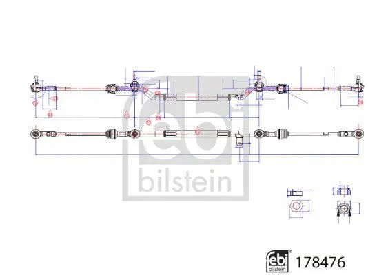 Febi Bilstein 178476 Steering rod 178476 febi bilstein