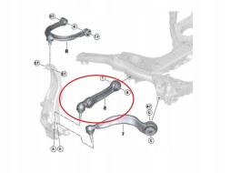 WOLLER 31106861170 Control arm front axle right 31106861170 for bmw 7 series g11 g12 6 gt g32
