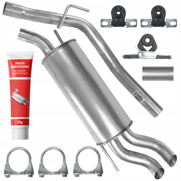 Ferroz  Final silencer volkswagen vw transporter t4 iv 96 - 03 1.9 tdi 2.4 d freebie