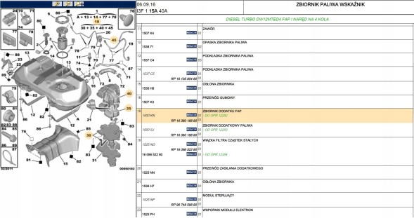 PSA  New original tank add-on fap peugeot 4007 1638018880