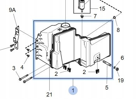 CHINA 2512290 Washer fluid reservoir scania r s p g ngs 2512290 b-b