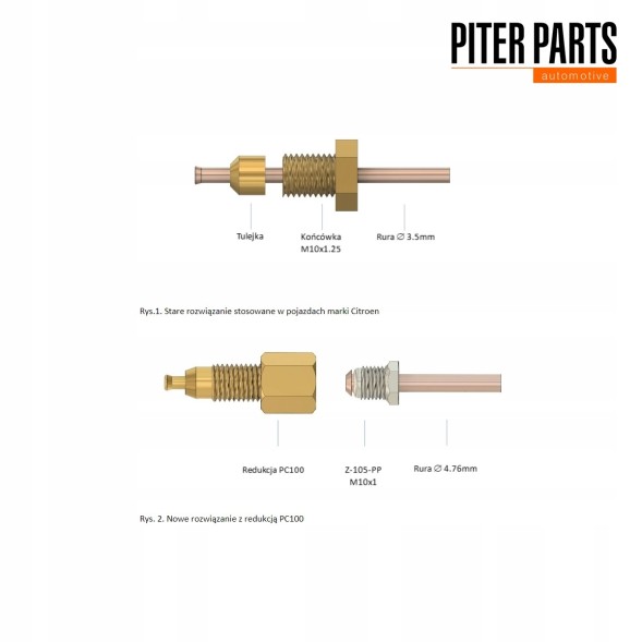 PiterParts PC100_06 Set hydraulic lines front and rear citroen c5 c6 copper pipe 15m