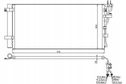 Nissens PRO/940260 NIS Air conditioning condenser kia magentis 2.0d 11.05- ni + collision assistant #34