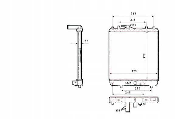 NRF  Engine cooler opel agila 1.0/1.2 09.00-12.07 n + collision assistant #34