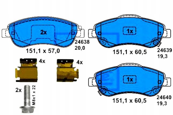 ATE  Brake pads front honda cr-v ii iii iv 01- at