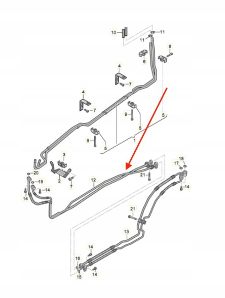 EACS  Eacs audi q7 vw touareg tube air conditioning cable 7p0820885 thick and thin