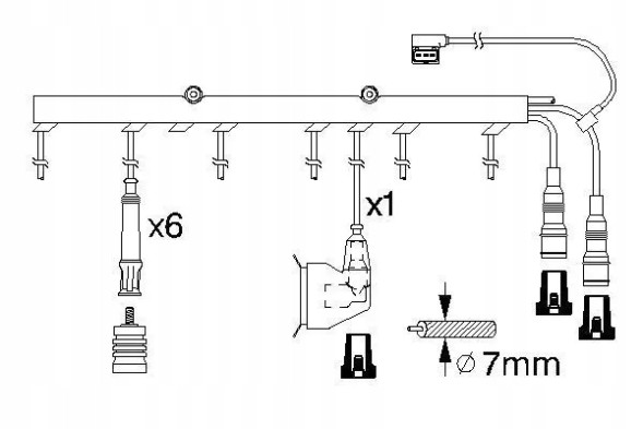 Bosch  0 986 356 323 Bosch ignition cables bmw 3 e30