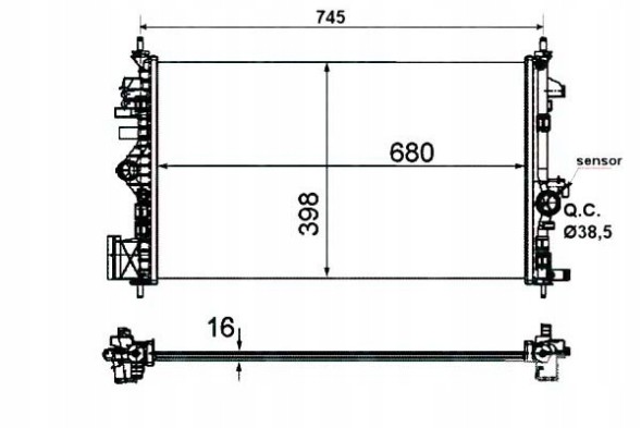 NRF 86232280 NRF Nrf water cooler 53773