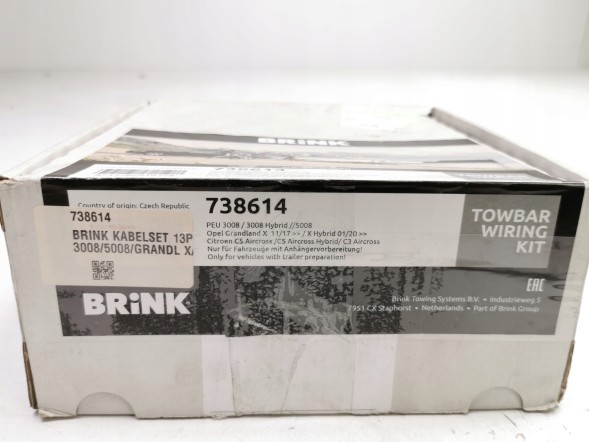 Brink 738614 Hook harness brink peugeot 3008 opel grandland x citroen c5 738614