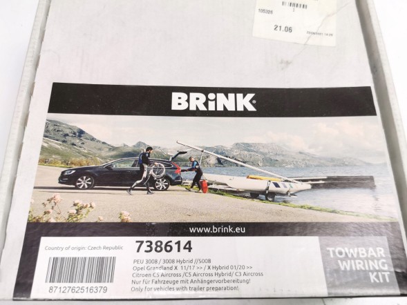 Brink 738614 Hook harness brink peugeot 3008 opel grandland x citroen c5 738614