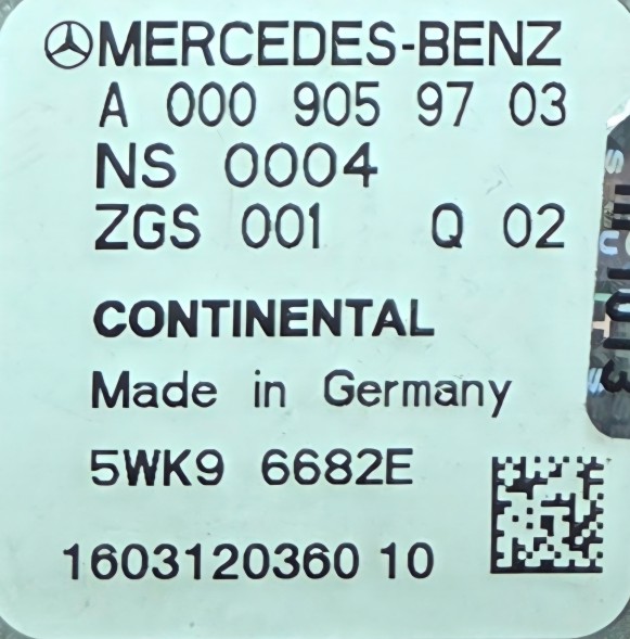 Mercedes-Benz OE SENSOR CZUJNIK NOX A0009059703 MERCEDES Sensor nox a0009059703 mercedes - warranty