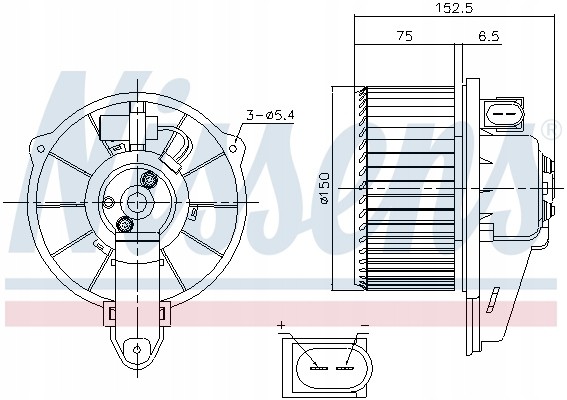 Nissens 87221 Blower for audi a6 c5 1.8 1.9 tdi 2.0 2.4 2.5 2.7
