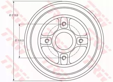 TRW DB4363MR Drum brake. Renault clio iii 05- (-esp) with bearings