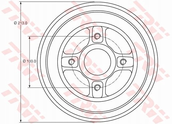 TRW DB4363MR Drum brake. Renault clio iii 05- (-esp) with bearings