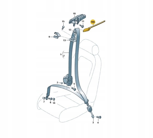 Audi OE ПЛЕЧЕ ЖИВИЛЬНИКА РЕМЕНЯ ПРАВЕ OE AUDI A5 OE 8F0859762A6PS