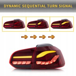 VLAND LDVWU8 9518916E mhm Комплект задніх ліхтарів Vland Full Led Neon Oled Tuning VW Golf VI 6 5k0 2008-2013