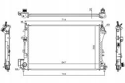 Nissens NIS63024A(iMOTO) Охолоджувач двигуна cadillac bls opel signum vectra + набір водія #37