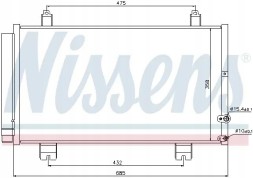 Nissens 940261 Конденсатор радіатора кондиціонування повітря 940261 nissens