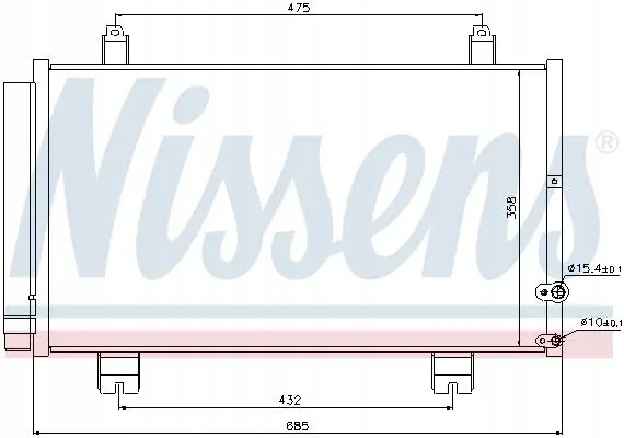 Nissens 940261 Конденсатор радіатора кондиціонування повітря 940261 nissens
