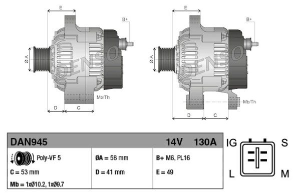 V-maxzone Part VIC-321483 Генератор для TOYOTA AVENSIS, AVENSIS Kombi, AVENSIS sedan, COROLLA,
