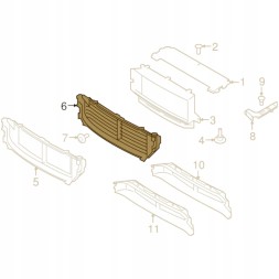 Mertt MRT-2026601 Кермо повітря верхня ролета жалюзі впускний volvo v90 s90 2016+