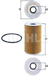 OX128 1D MAHLE ORIGINAL Фільтр оливи