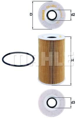OX128 1D MAHLE ORIGINAL Фільтр оливи