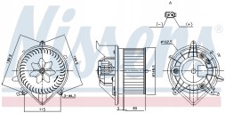 Nissens 87433 Внутрішній вентилятор nissens 87433