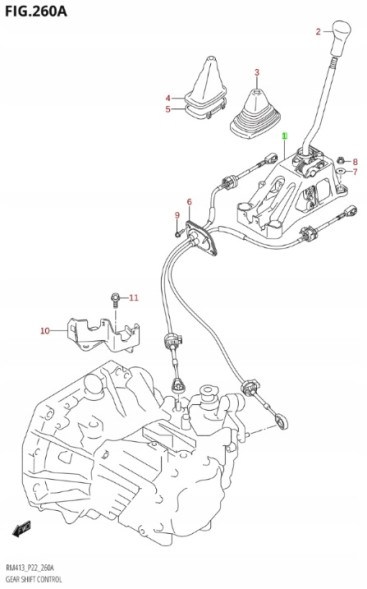Китай 28101-86G00-SS SUZUKI IGNIS 2004-2007 -ЛЕВАРИК ПЕРЕМИКАННЯ ПЕРЕДАЧ