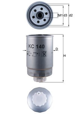 KC140 MAHLE ORIGINAL Фільтр палива