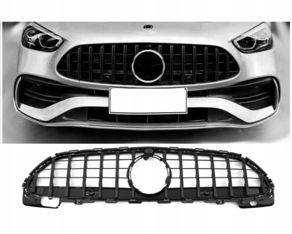Китай GR025031 Атрапа гриль GT ЧОРНИЙ БЛИСК Mercedes C-Class W206 S206 AMG Line 21–ON