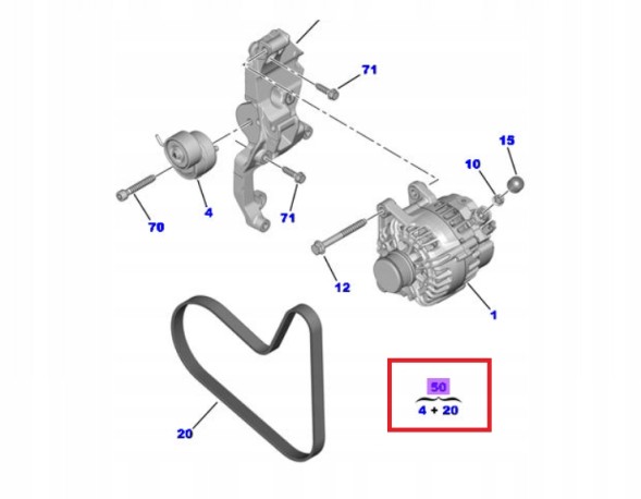 Toyota OE КОМПЛЕКТ НАТЯГУВАЧА РЕМЕНЯ PROACE CITY 1,2 SU001-B4624 TOYOTA OE