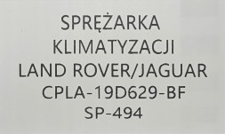 Land Rover OE CPLA-19D629-BF JAGUAR ОРГ КОМПРЕСОР КЛІМИ JAGUAR / LAND ROVER - CPLA-19D629-BF