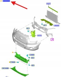 Ford OE NK31-V001A06-AA NK3Z17626A ПОВІТРОВІД (ПОВІТРЯЗАБІРНИК) БАМПЕРА FORD E-TRANSIT 2022- OE 2544019 _ NK31-V001A06-AA