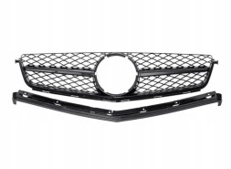 PELOPTICAR A2048801 РЕШІТКА РАДІАТОРА (АТРАПА) MERCEDES C W204 C204 C63 AMG 11-14 ЧОРНА + ЛОГОТИП